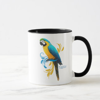 Blå och Guld Macaw Mugg