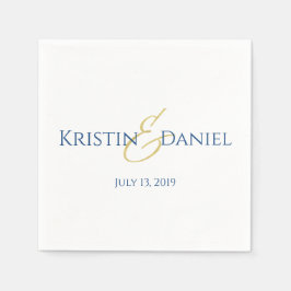 Blå och Guld Napkins Pappersservett