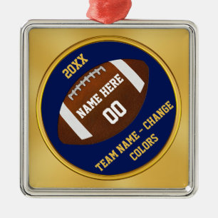 Blå och Guld, Ornament Personlig för fotboll