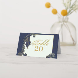 Blå och Guld Placeringskort