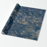 Blå och Guld Plattter Glam Modern Presentpapper<br><div class="desc">papper radbrytning av anpassningsbar</div>