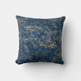 Blå och guld sprut Glam Modern Kudde