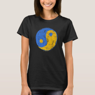 Blå Och Guld Yin Yang Mindfulness T Shirt