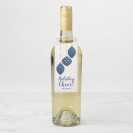 Blå och gulda juldekorationer Julpresent