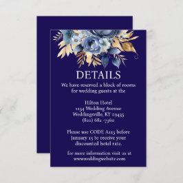 Blå och guldfärgade detaljer till inklusionskort tilläggskort