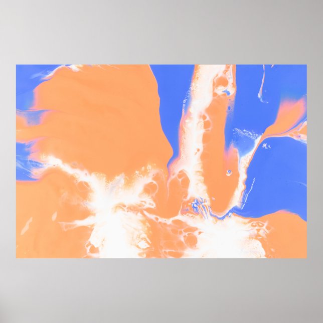 BLÅ OCH GULT ABSTRAKT PAINING POSTER (Framsidan)