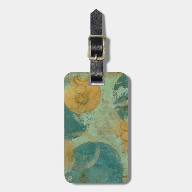 Blå och Gult Bagagebricka (Vertikal Framsida)