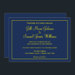 Blå och Gult Bröllop Inbjudningar<br><div class="desc">Den här vackra bröllopsinbjudan med blått och gult har en underbar,  blå bakgrund med din information skriven i gult. Ett underbart färg-program,  köp dina bröllopsinbjudningar idag!</div>