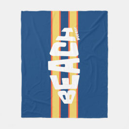 Blå och Gult för persikor Fleecefilt