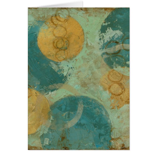 Blå och Gult Hälsningskort (Framsidan)