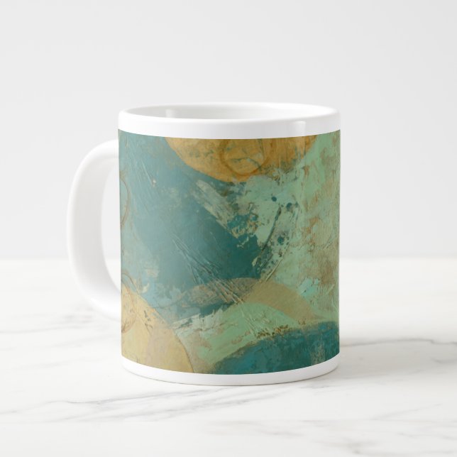 Blå och Gult Jumbo Mugg (Framsida vänster)