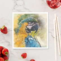 Blå och gult Macaw (Ara arauna)