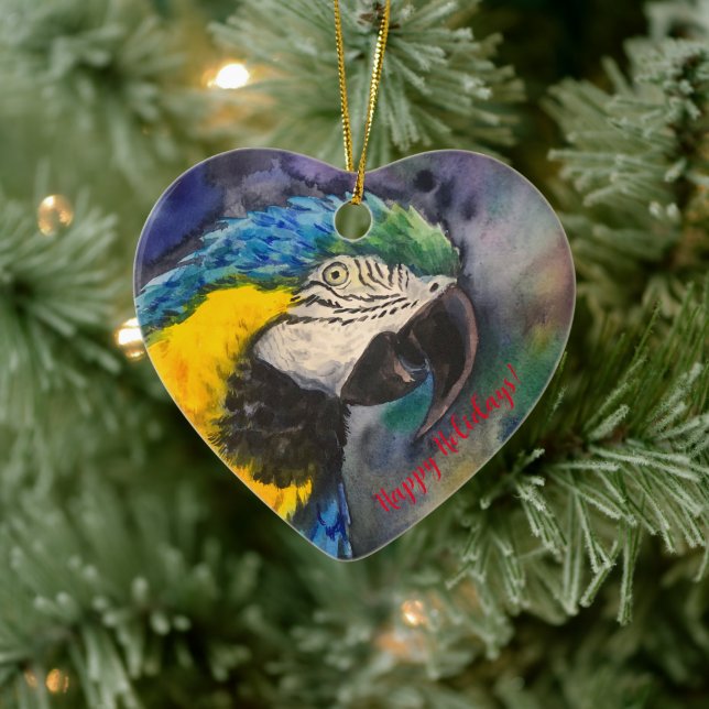 Blå och gult makaw Ornament (Träd)