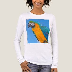 Blå och gult makaw t shirt