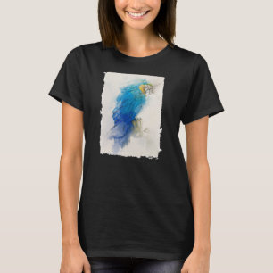 Blå och Gult Parrot Macaw nr 3 Animal Porträtt T Shirt