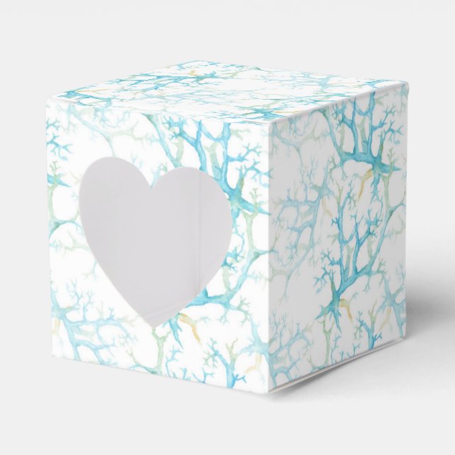 Blå och Gult Sjögräs och korallsjön Presentaskar (Framsidan Sidan)