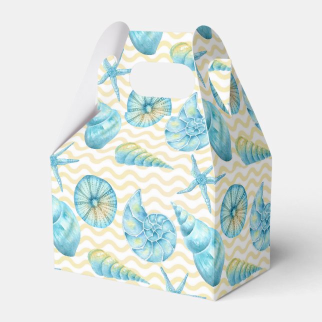 Blå och Gult Sjögräs och korallsjön Presentaskar (Framsidan Sidan)