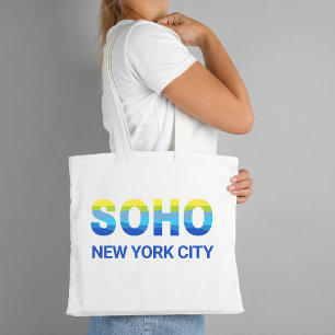 Blå och Gult SOHO New York City-kvarteren Tygkasse