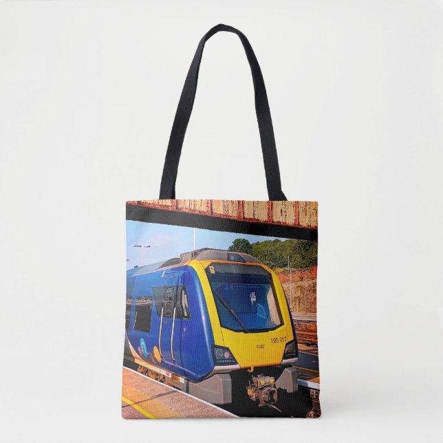 Blå och gult tåg , Sheffield Tygkasse (Framsida)