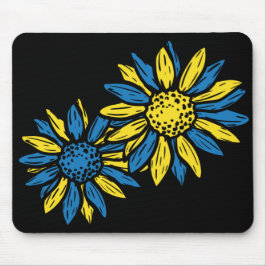 BLÅ OCH GULT UKRANSKA SUNFLOWERS MUSMATTA