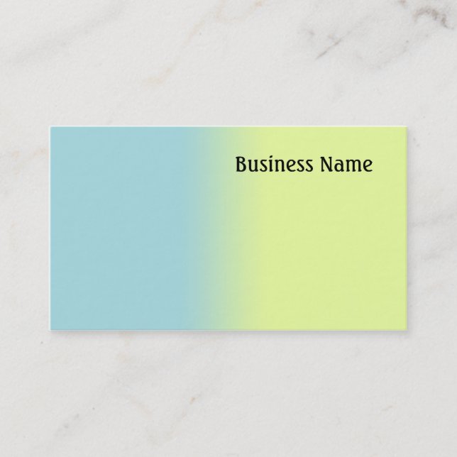 Blå och gult visitkort (Framsida)