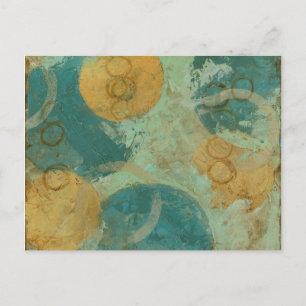 Blå och Gult Vykort