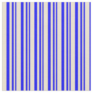 Blå och iger Lintrad/Stripe Mönster Tyg