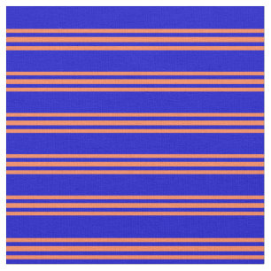 Blå och korall Färgad stripe/lind Mönster Tyg