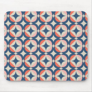 Blå och korall Geometric Mönster Musmatta