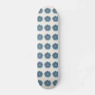 Blå Och Krämfärgad Margareta Mini Skateboard Bräda 18,5 Cm