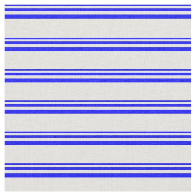 Blå och lätt cyan Rand Mönster Tyg (Närbild)