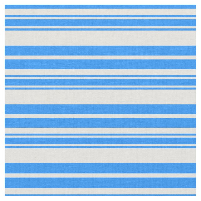 Blå och lätt cyan Rand Tyg (Närbild)