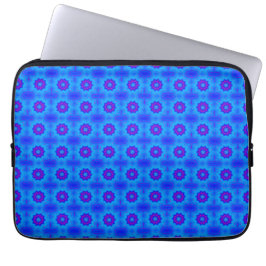 Blå och lila african print mönster laptop fodral