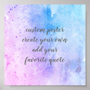 blå och lila anpassningsbar lägga till offertvatte poster