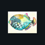 Blå och Lila Aquarium Fish Canvastryck<br><div class="desc">Blå och Lila Aquarium Fish Artist: Chariklia Zarris</div>