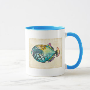 Blå och Lila Aquarium Fish Mugg