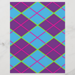Blå och lila argyle