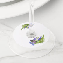 Blå och lila blommigt