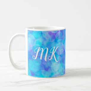 Blå och Lila Bokeh Bubbles Kaffemugg