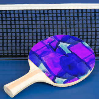 "Blå och Lila - dynamisk abstrakt" Pingisracket