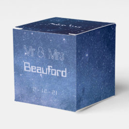 Blå och Lila Galaxy Bröllop Presentaskar