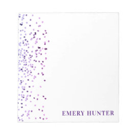 Blå och Lila i utspridd Glitter Anteckningsblock