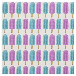Blå och lila ispopparsommar Fryst behandlingsmönst Tyg