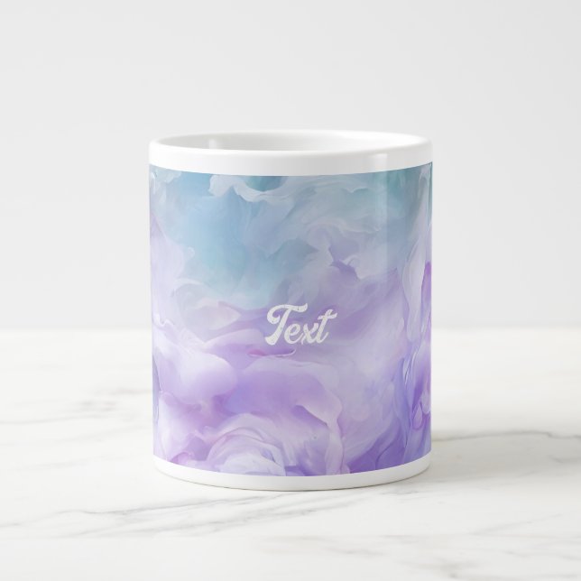 Blå och lila molnvirvel jumbo mugg (Framsidan)