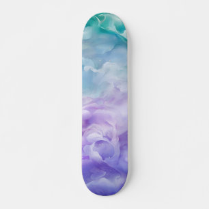 Blå och lila molnvirvel mini skateboard bräda 18,5 cm
