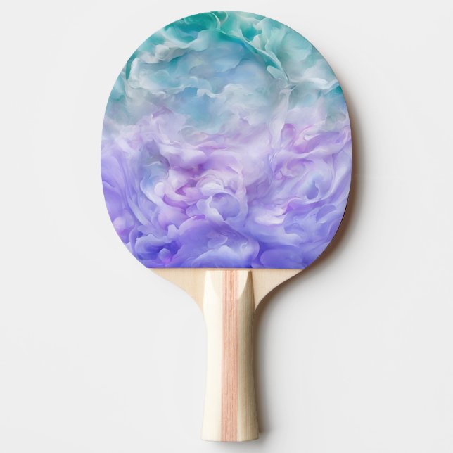 Blå och lila molnvirvel pingisracket (Framsidan)