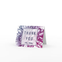 Blå och Lila Ombre Solblommor - tack