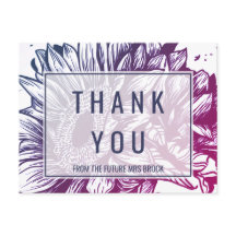 Blå och Lila Ombre Solblommor Tack