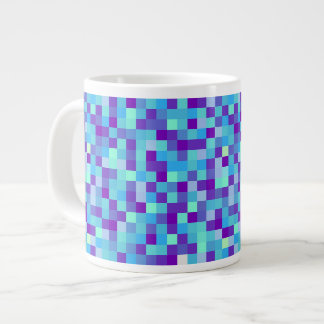 Blå och lila Pixel Mönster Mugg Jumbo Mugg