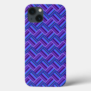 Blå och lila rand weave Fodral-Mate iPhone Cas